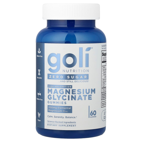 Goli Nutrition, жевательные глицинат магния, 60 жевательных таблеток
