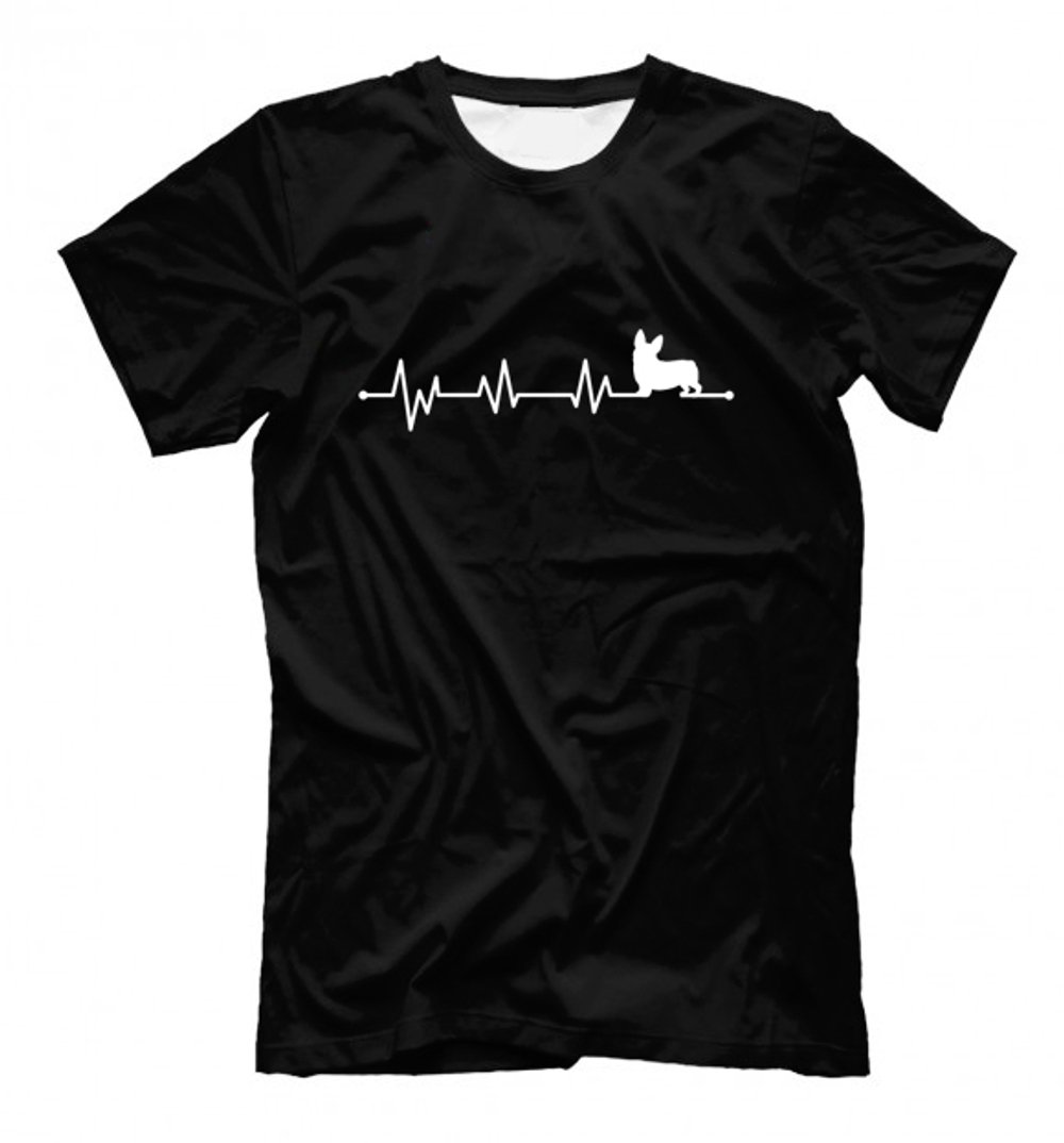 Футболка "Корги - сердечный ритм"