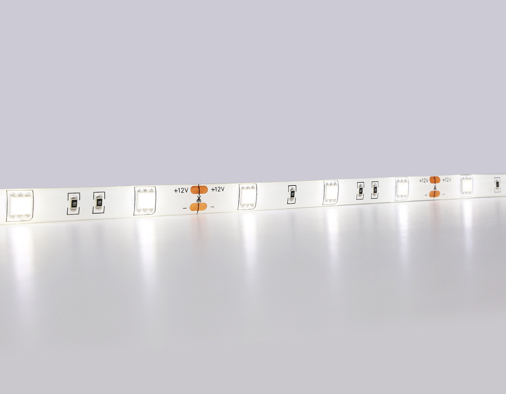 GS1902 5050 30Led/ 7.2W m/ 12V IP65 4500K/ 5000*10*2.87mm (2 конт.)