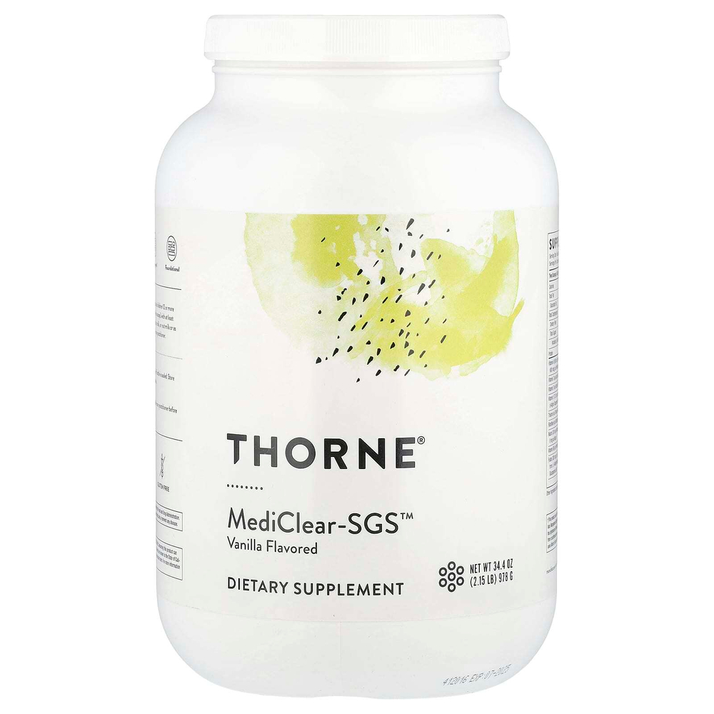Thorne, MediClear-SGS™, с ванильным вкусом, 978 г (34,4 унции)