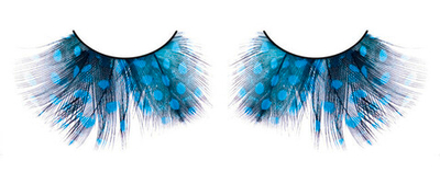 Ресницы голубые (перья) (Цвет: черный, голубой)