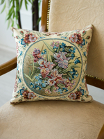 Декоративный гобеленовый чехол для интерьерной подушки Орхидеи 38*38