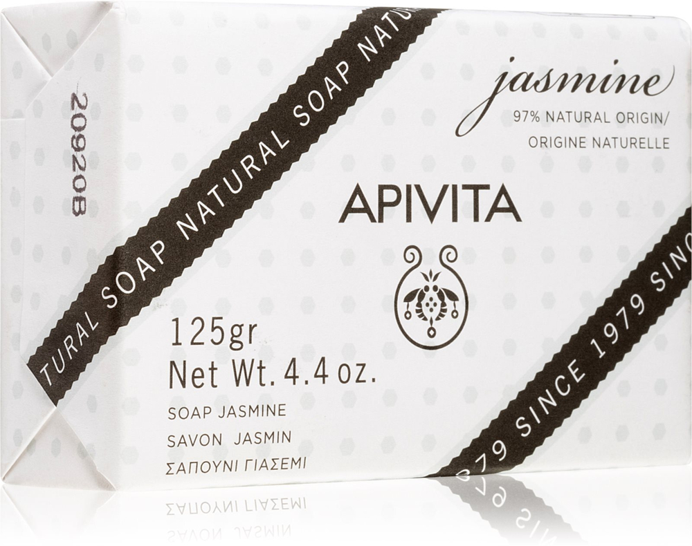Apivita Natural Soap Jasmine - бар очищающее мыло /   125  g  / GTIN 5201279073190