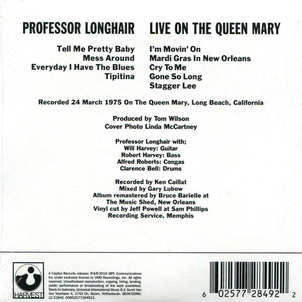 Professor Longhair / Live On The Queen Mary (CD)