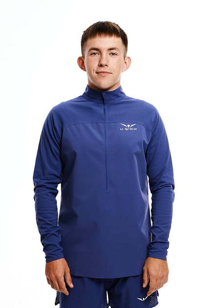 ЛОНГСЛИВ С МЕМБРАННОЙ ВСТАВКОЙ МУЖСКОЙ | DEEP COBALT