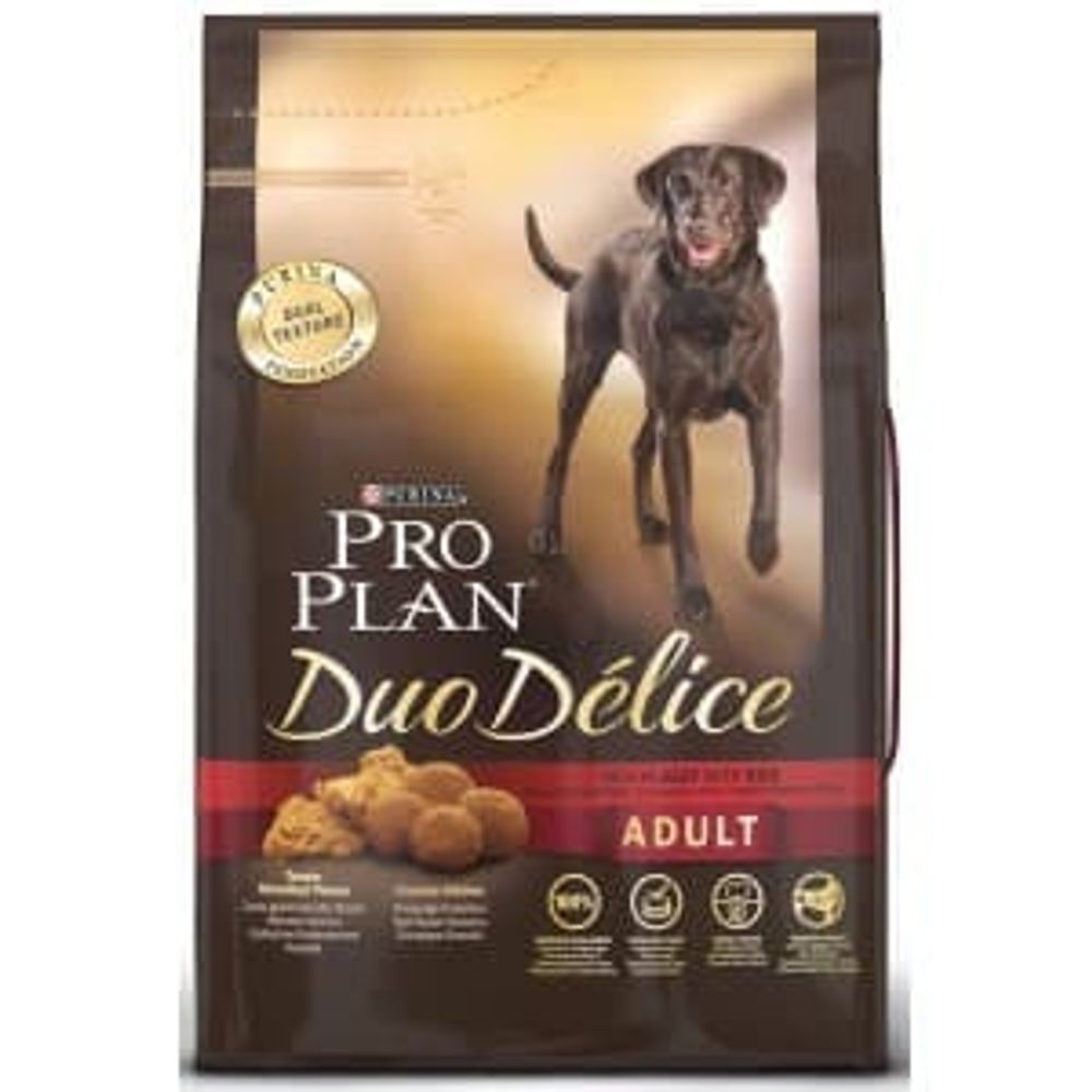 Purina Pro Plan 10кг Сухой корм для взрослых собак с говядиной и рисом Duo Delice Beef With Rice