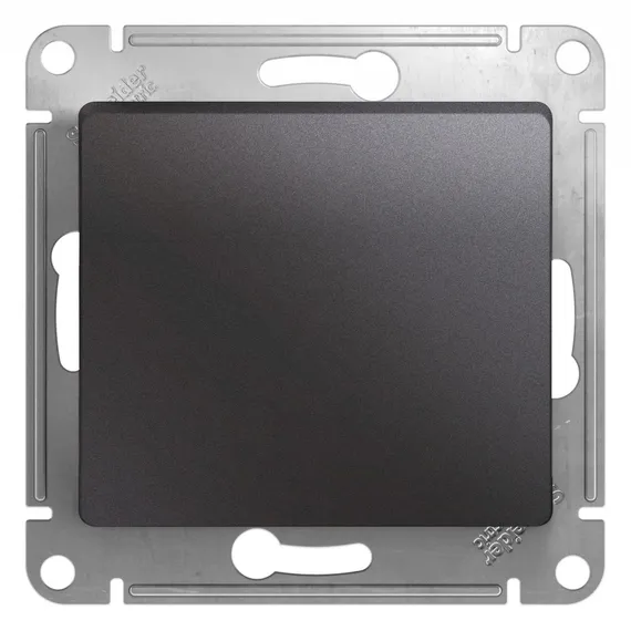 Кнопка нажимная 1-кл. СП Glossa 10А IP20 (сх. 1) 10AX механизм графит SE GSL001315