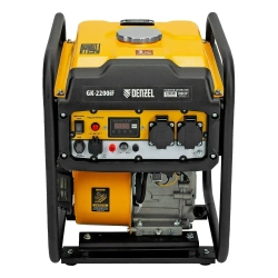 Генератор инверторный DENZEL GK-2200iF, 2.2 кВт и 212 см3 объем двигателя, 7 л объем топливного бака, ручной старт и 2 розетки, выход USB 5В и клеммы постоянного тока 12В 94707