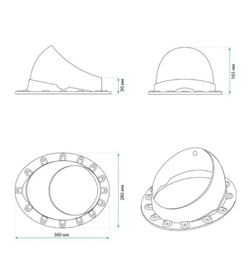 Комплект кровельного выхода вентиляции Seam 125is  коричневый/красный/серый/зеленый/кирпичный/черный