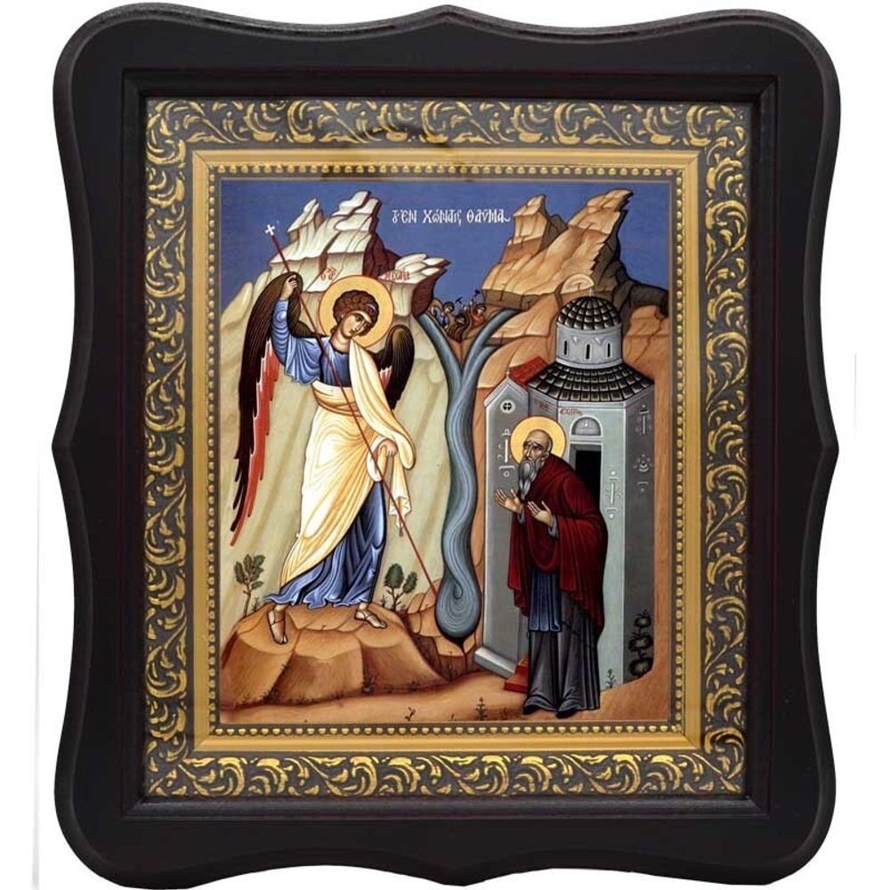 Чудо Архистратига Михаила в Хонех. Икона на холсте.