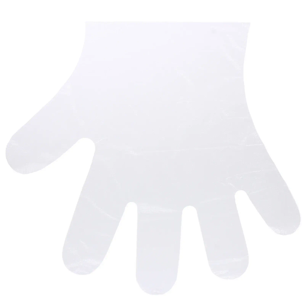 Перчатки одноразовые, универсальный размер, 100 шт, 0,7 микр, прозрачные