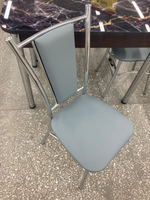 Стул Марсель каркас хром основание экокожа серый