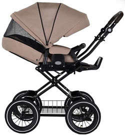 Детская коляска Roan Bass Next Classic d12 3 в 1 с автокреслом Tutis Elo Black RCL266/1 Amber