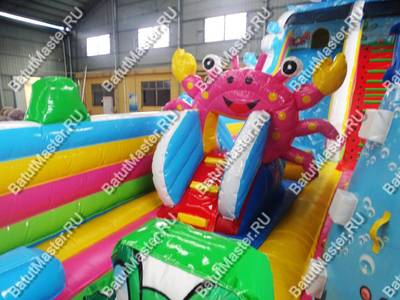 Коммерческий надувной батут "На морском дне" 15*8*8 м