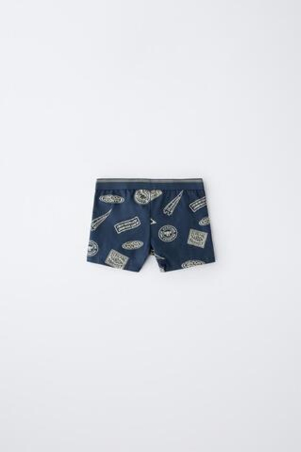 ZARA НАБОР ИЗ ПЯТИ ТРУСОВ-БОКСЕРОВ С ПРИНТАМИ, РАЗНОЦВЕТНЫЙ