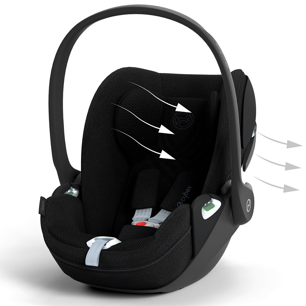 Коляска Cybex Priam IV Rosegold complete Cloud T Sepia Black Plus Base T 3 в 1 Leaf Green