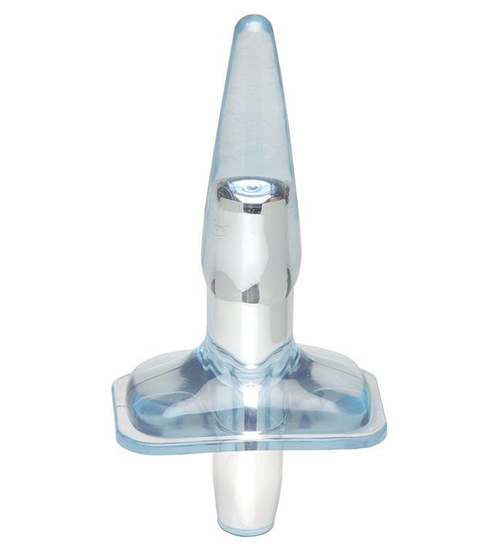 Голубая анальная пробка Purrfect Plug - 9,5 см.