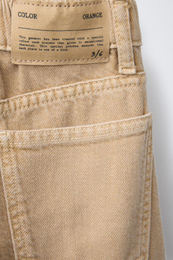 ZARA ДЖИНСЫ КАРГО С КАРМАНАМИ, ОРАНЖЕВЫЙ