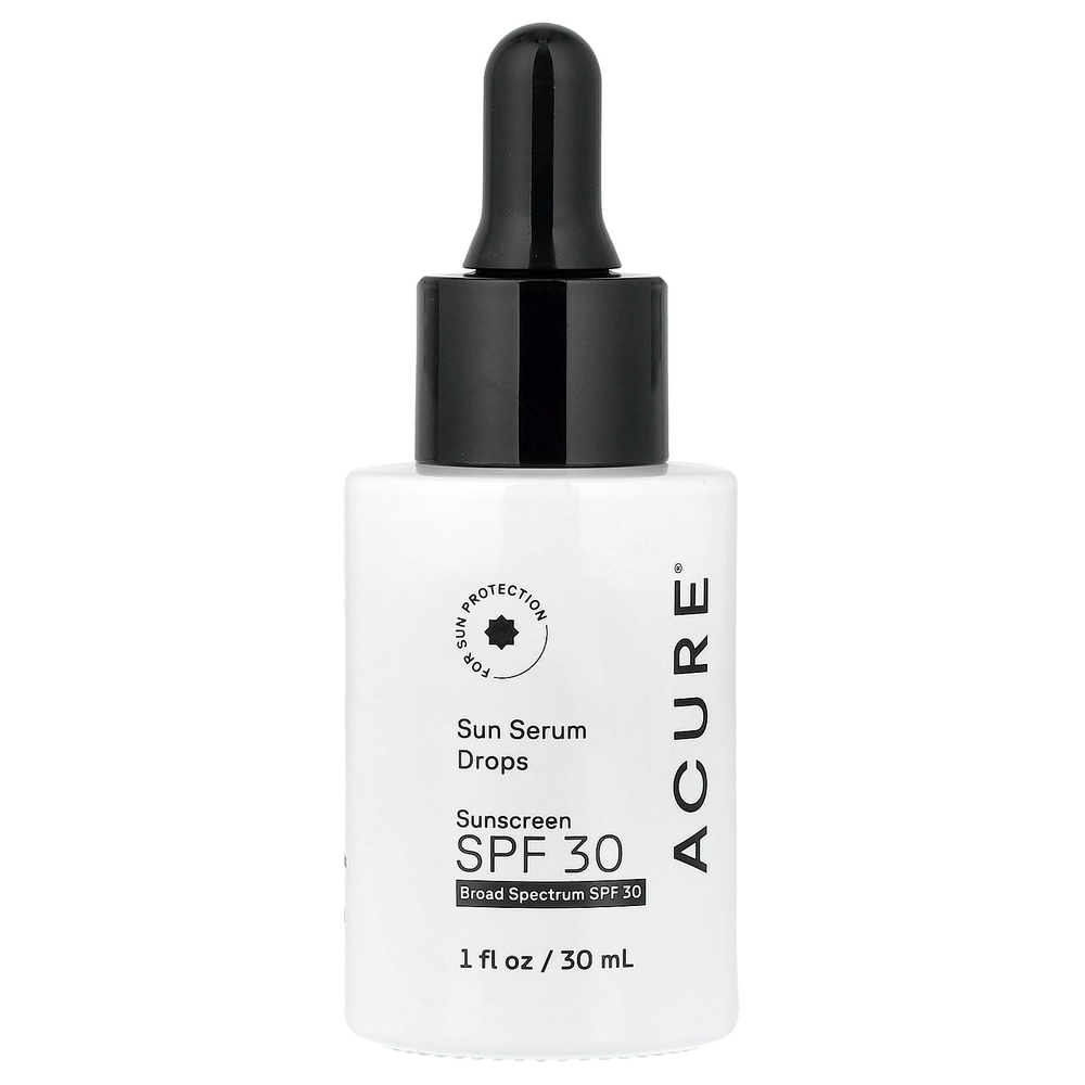 ACURE, солнцезащитная сыворотка в каплях, SPF 30, 30 мл (1 жидк. унция)