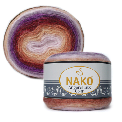 Пряжа Angora Luks Color, 150г, 810м, 80%акрил,15%шерсть, 5%мохер (цена за 1шт)