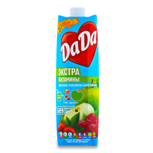 НЕКТАР DA DA ЭКСТРА ВИТАМИНЫ ЯБЛОКО МАЛИНА ШИПОВНИК 0.95Л