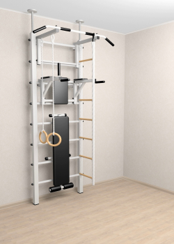 Шведская стенка Sv Sport враспор (Турник стандарт/Брусья/Скамья/Канат/Кольца/Лестница)