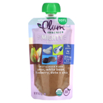 Plum Organics, Mighty Builder, смесь фруктов и овощей, горошек, груша, белая фасоль, голубика, финик и чиа, 113 г (4 унции)
