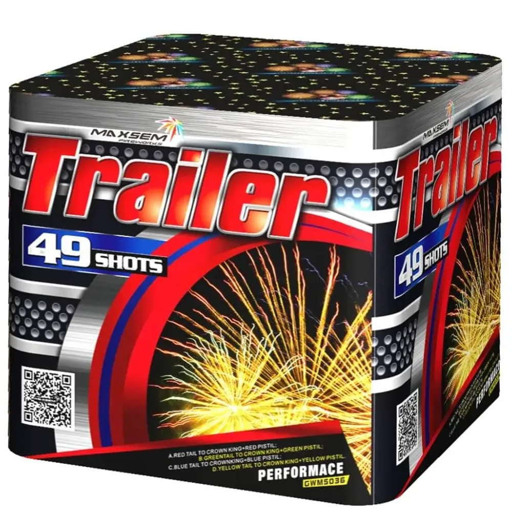 Батарея салютов Trailer (GWM5036) от Maxsem, 49 залпов, 30 мм