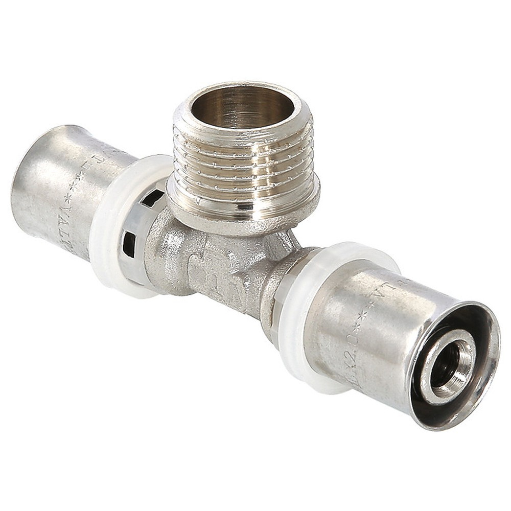 Пресс-тройник с НР 20*3/4"наружняя резьба (Valtec) VTm.233