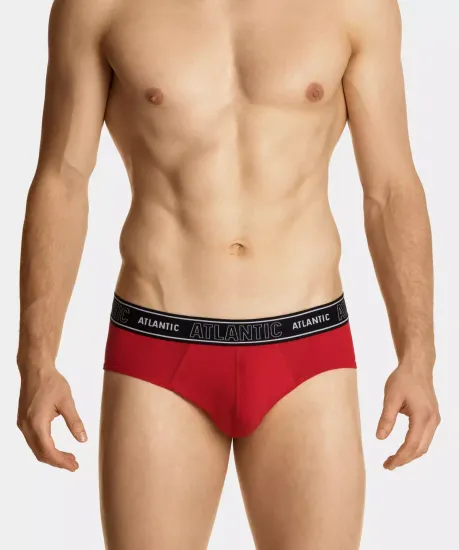 Мужские трусы слипы спорт Atlantic Magic Pocket MP-1569, красные