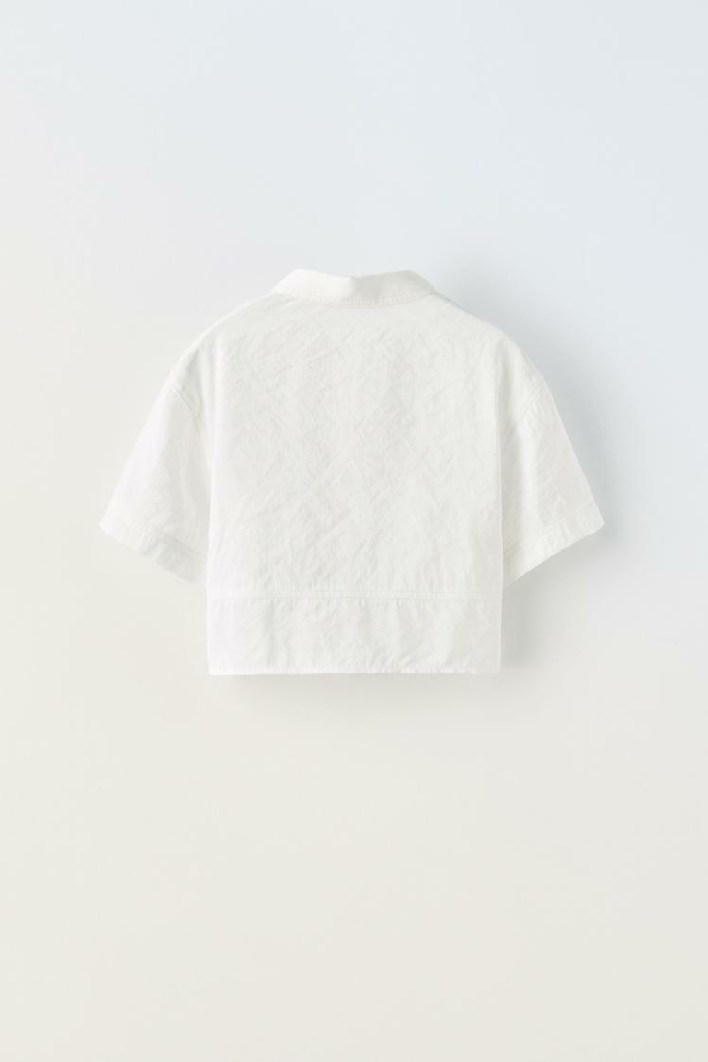 ZARA РУБАШКА ИЗ СТРУЯЩЕЙСЯ ТКАНИ С УЗЛОМ, БЕЛЫЙ