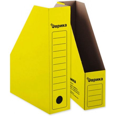 Лоток вертикальный сборный, микрогофрокартон, 75мм, Эврика, желтый, 1шт.