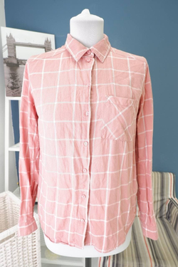 Рубашка H&M хлопковая в клетку 40 размер