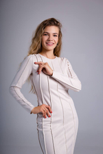 Платье с вывернутыми швами