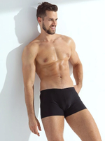 Мужские пляжные боксеры со средней линией талии (Размер: 4X) (Цвет: темно-синий)