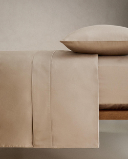 Zara Home - Простыня из сатина (500 линий), серый, 290x280 см