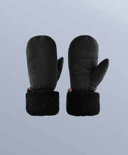 Oysho Варежки из искусственной овчины с наполнителем, черный