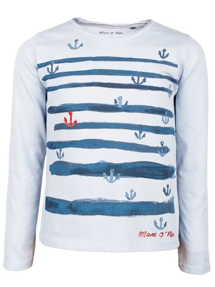 Нежно-голубой лонгслив Marc O'Polo