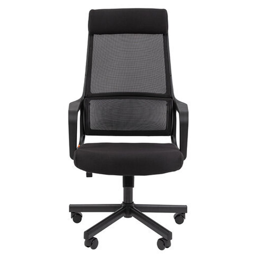 Кресло офисное Chairman CH 590, сетка/ткань, черное, ш/к 53304, 7134733