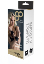 Чёрные полиуретановые наручники Luxurious Handcuffs (Цвет: черный)