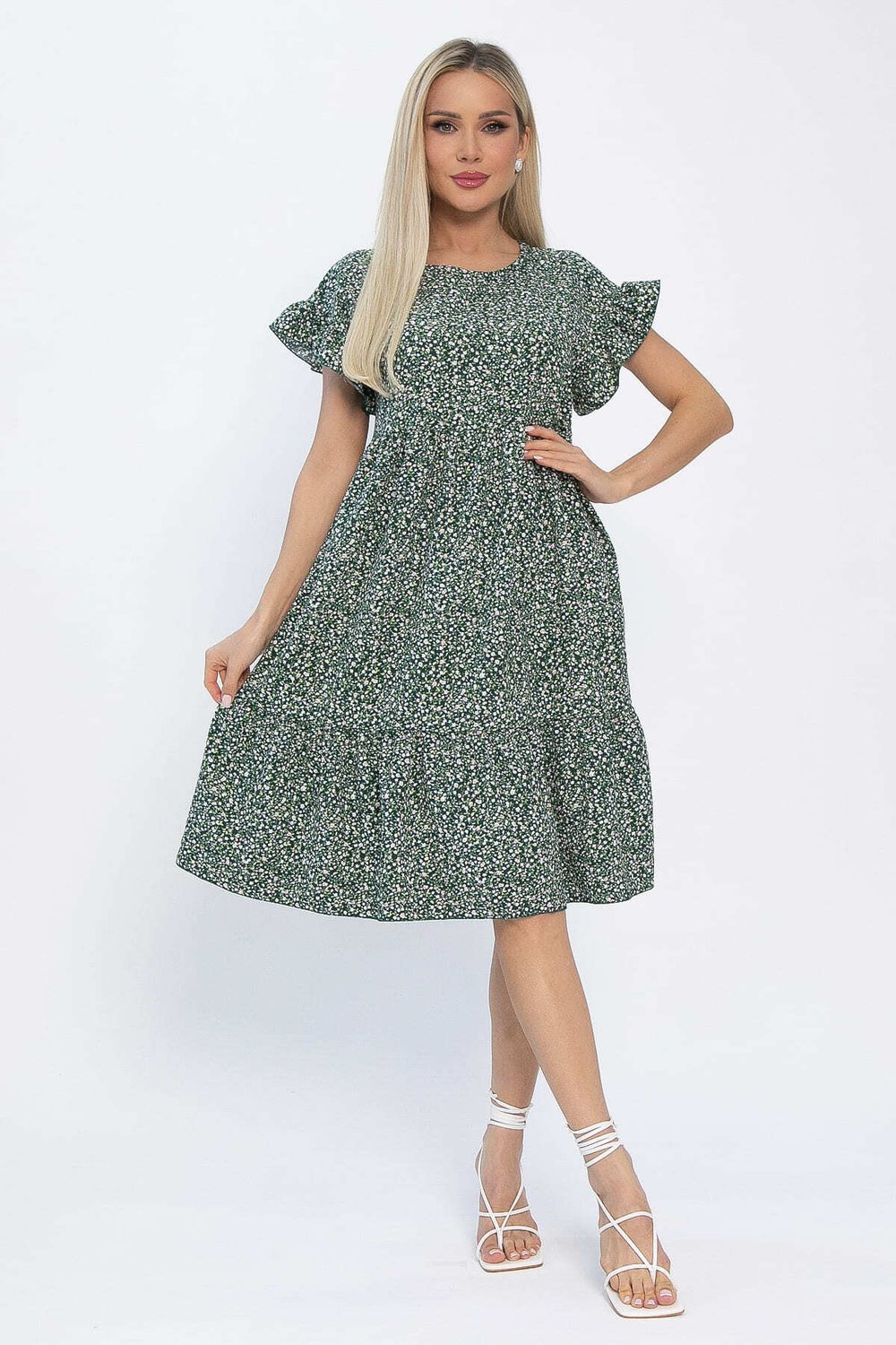Платье Лапушка (зеленое) П13536-18М LT Collection