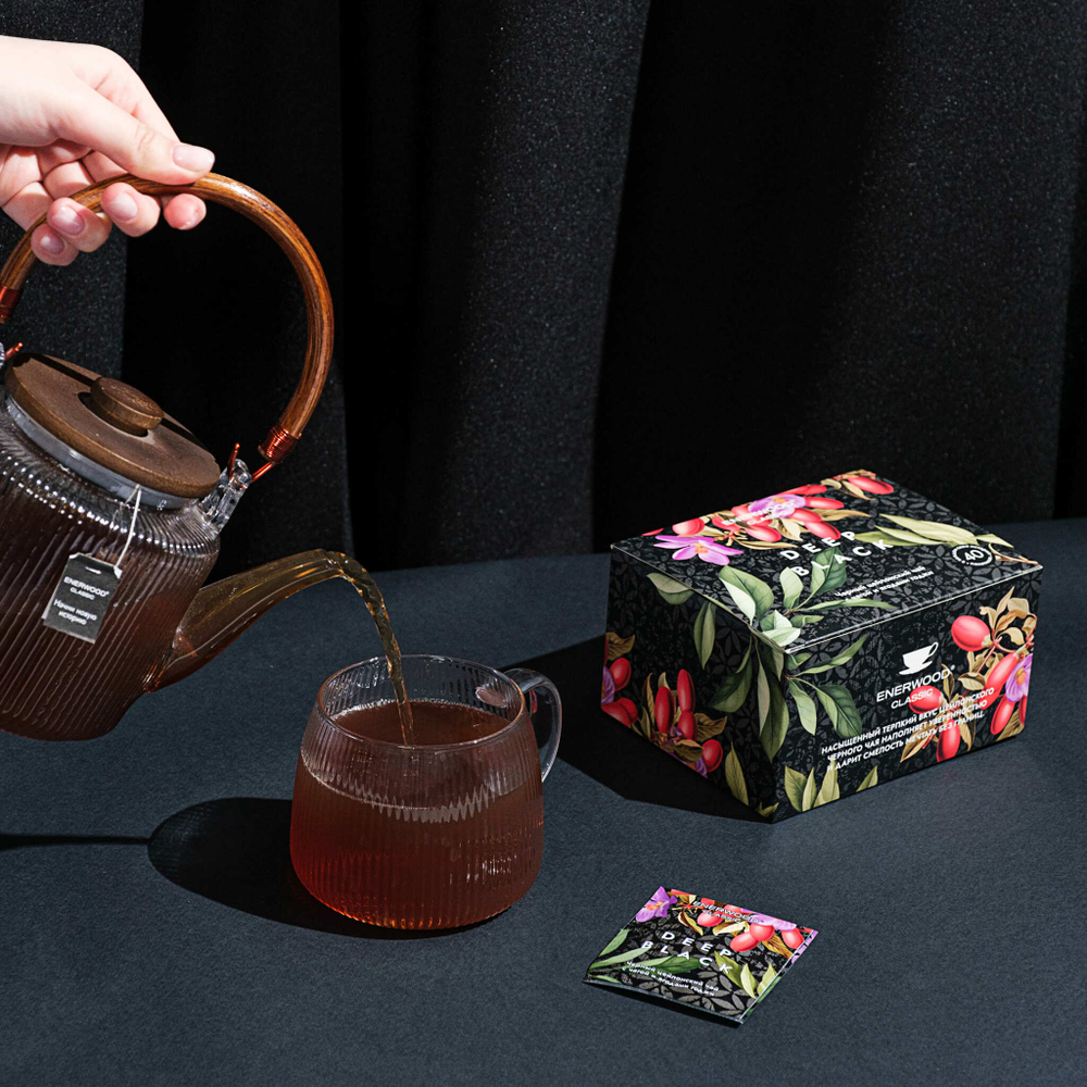 Enerwood Classic Чай черный, цейлонский 40шт с чагой и ягодами годжи