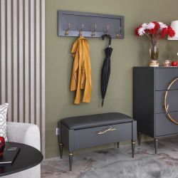 Банкетка Арт Серый Голд