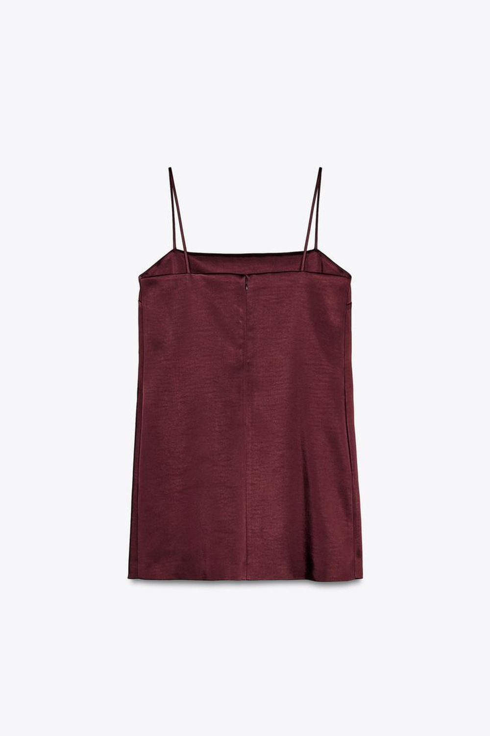 ZARA АТЛАСНОЕ ПЛАТЬЕ ИЗ КОЛЛЕКЦИИ ZW, ЦВЕТ БУРГУНДСКОГО ВИНА