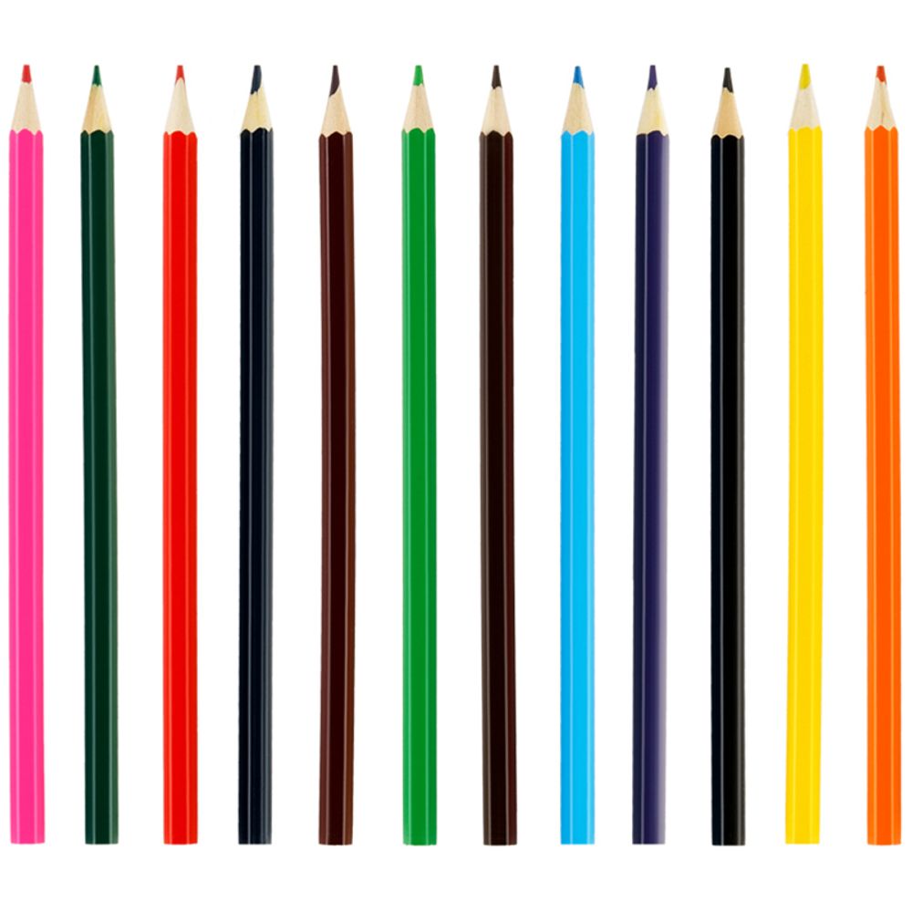 Карандаши цветные ArtSpace "Космонавты", 12цв., заточен., картон, европодвес