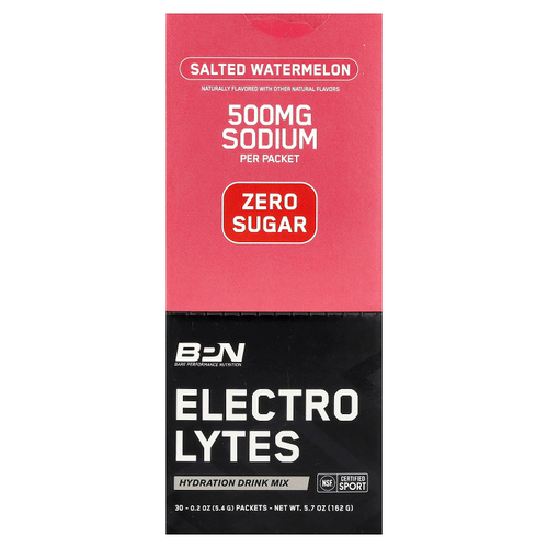 BPN, электролиты, смесь для гидратации, соленый арбуз, 30 пакетиков по 5,4 г (0,2 унции)