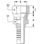 Фитинг DN 12 JIS 20x1.5 (1 шестигранник)