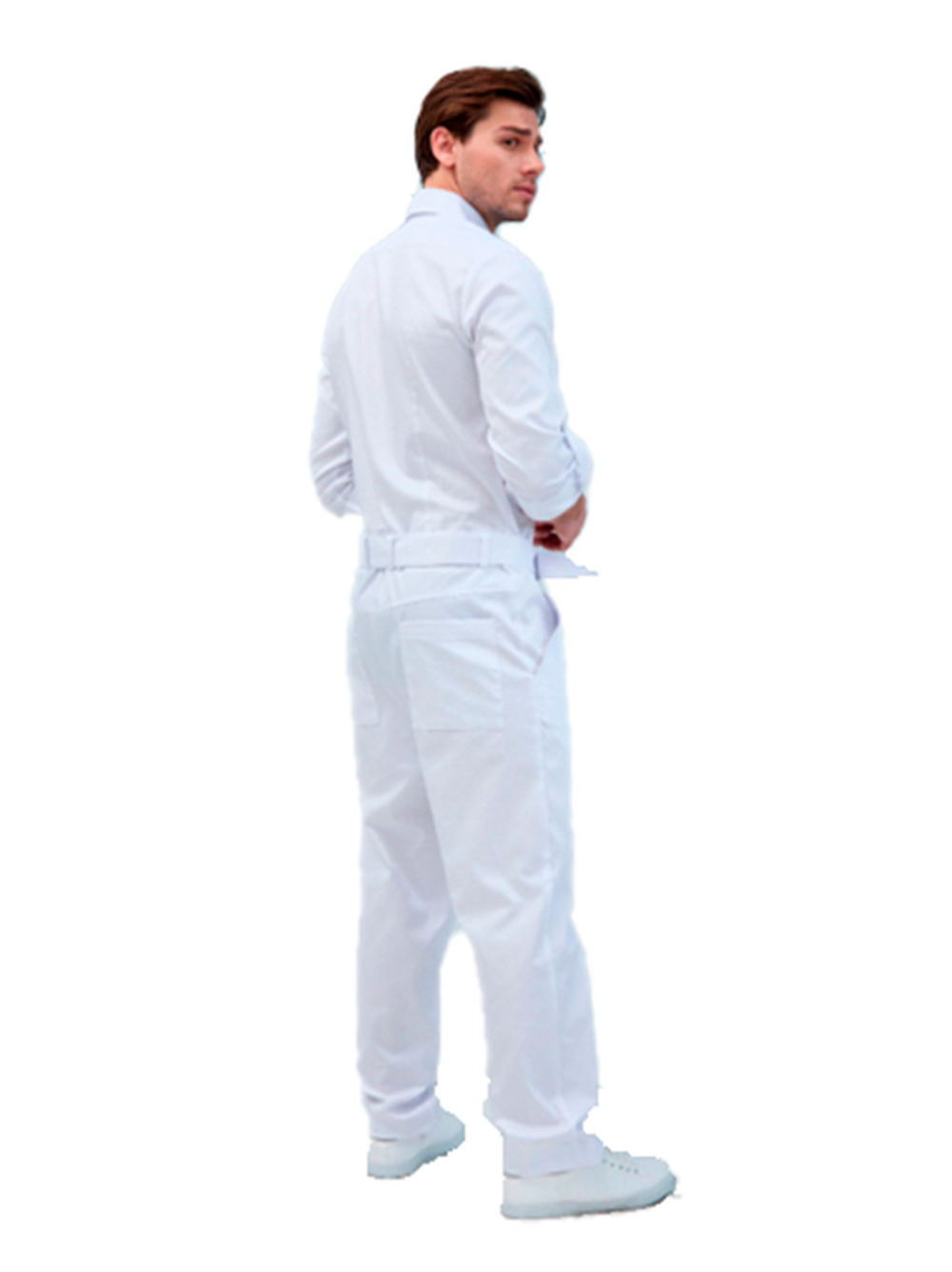 Комбинезон медицинский мужской Dr. Nice с поясом с пряжкой, черный, 50