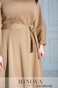 Платье 3176B-Бежевый Minova