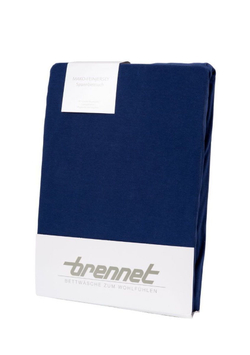 Простыня на резинке 100х200 Brennet 0036 632 темно-синяя Германия